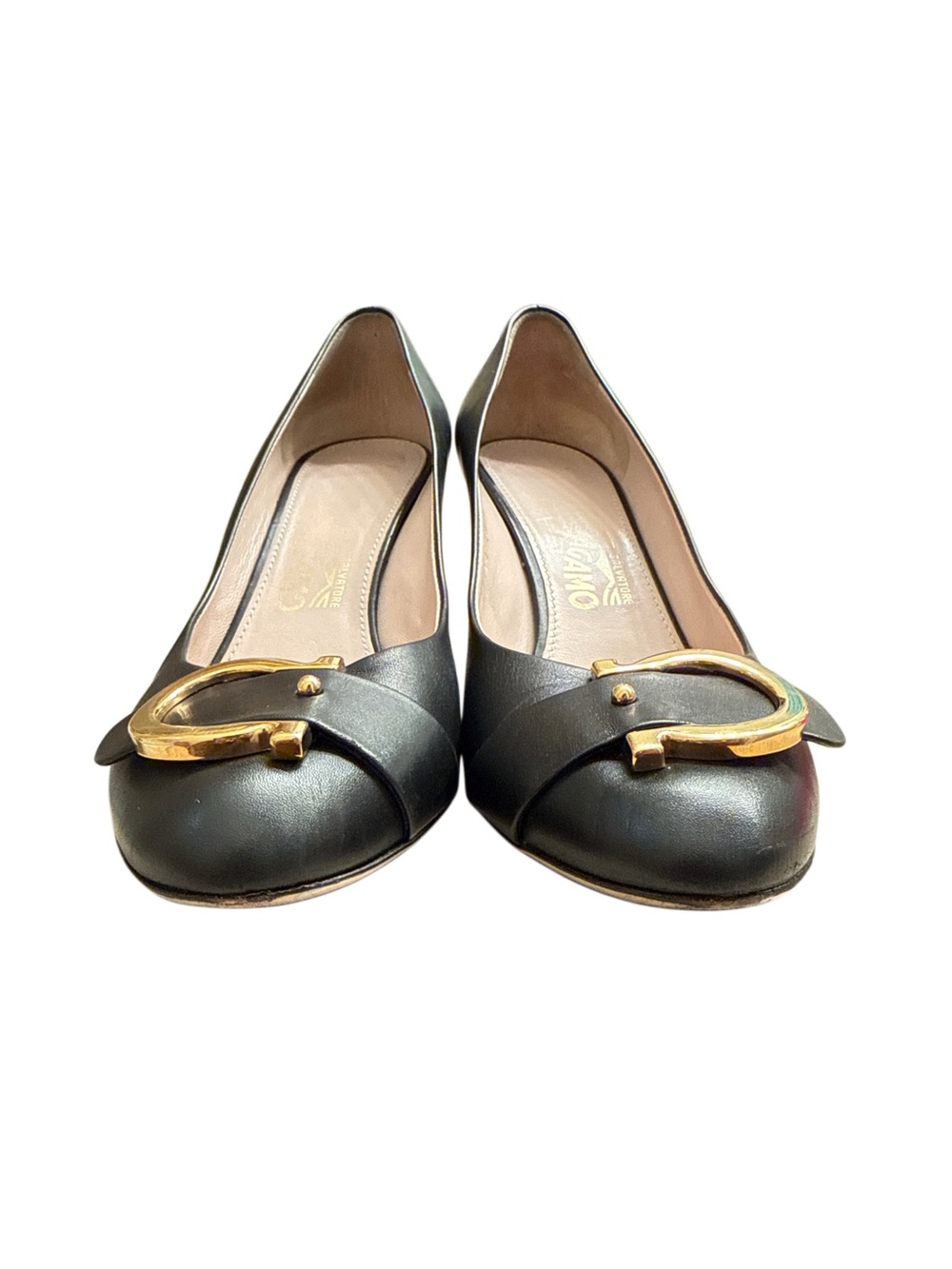 VINTAGE SALVATORE FERRAGAMO GANCINI PUMPS - Picture 1 of 8